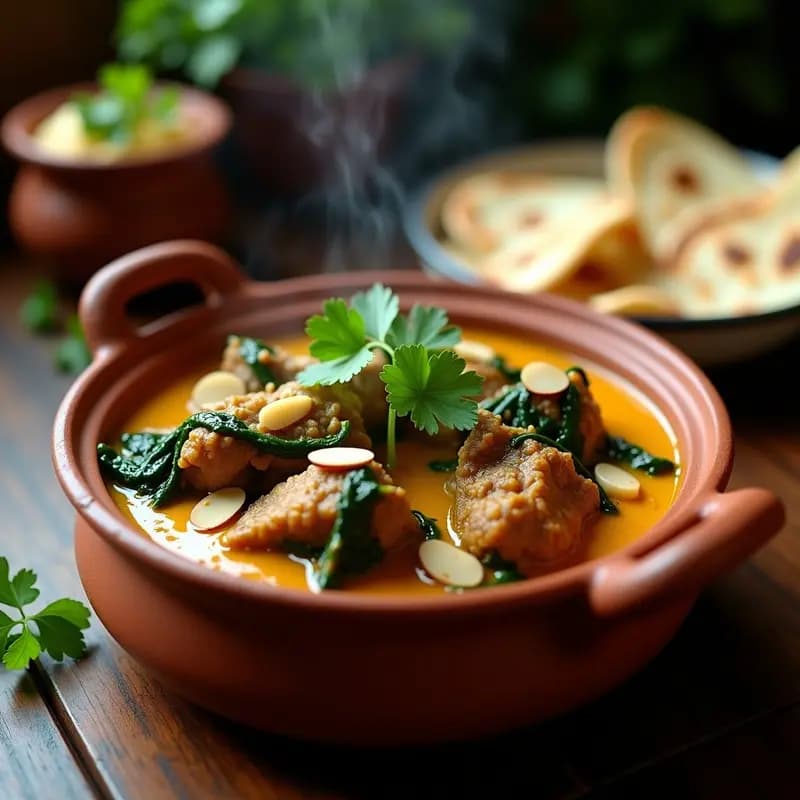 Curry de Cordero con Espinacas y Yogur: Receta Pakistani Picante y Cremosa