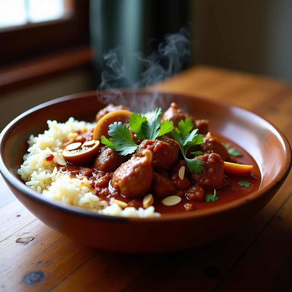 Curry de Cordero y Higos con Salsa de Tamarindo: Receta India en Olla Lenta Alta en Hierro
