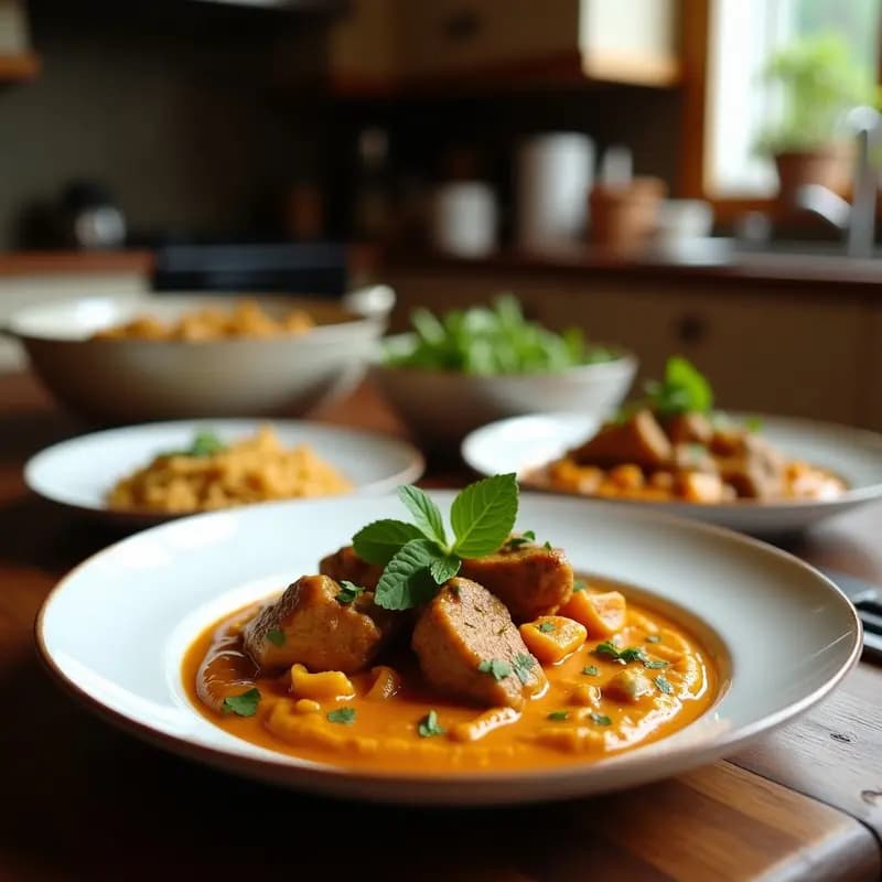 Curry de Cordero Korma con Coco y Cardamomo: Receta Pakistaní en Olla Rápida