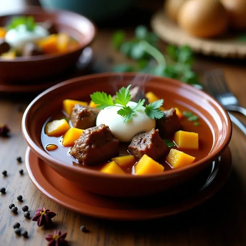 Curry de Cordero Mongol con Calabaza y Especias: Receta Tradicional en Olla Lenta