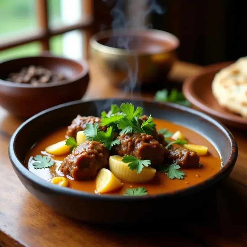 Curry de Cordero Tibetan con Rádano y Cilantro: Receta Reconfortante en Olla Lenta