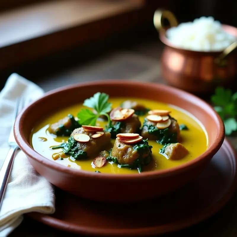 Curry de Cordero con Yogur y Espinacas: Receta Paquistaní en Olla Express con Especias Garám Masala
