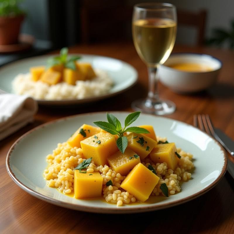 Curry de Flor de Calabaza y Coco: Receta India Vegana y Sin Gluten en 20 Minutos