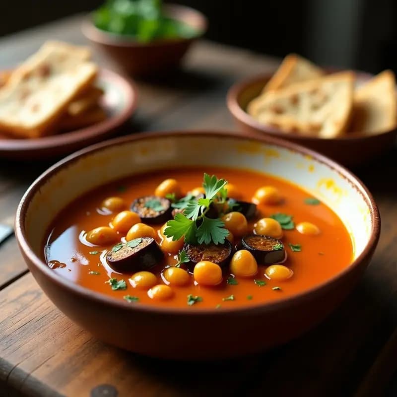 Curry Griego de Berenjena y Garbanzos: Receta en Olla Rápida con Especias Auténticas