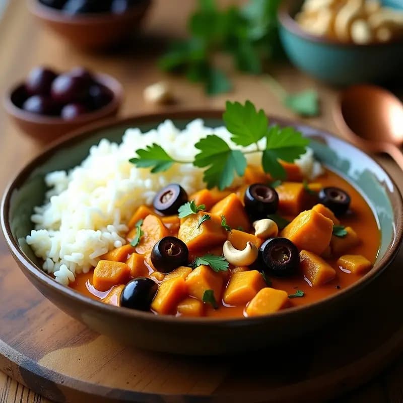 Curry de Jackfruit y Aceitunas Kalamata: Receta Sri Lankesa Vegana y Picante