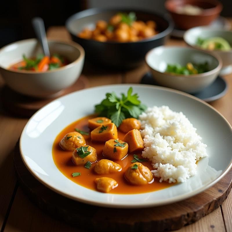Curry de Jackfruit al Coconut Milk: Receta Vegana en Thermomix con Toque Tailandés