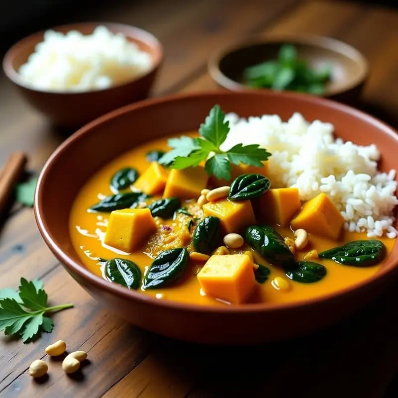 Curry de Jackfruit y Espinacas: Receta Sri Lankesa en Olla Lenta y Sin Lácteos