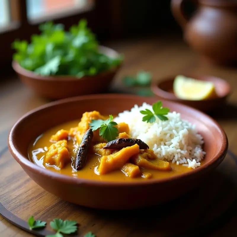 Curry de Jackfruit y Hojas de Betel: Receta Bangladeshí Vegana en Olla Lenta