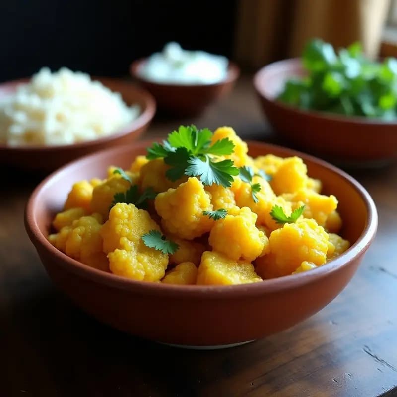 Curry Jaipuri de Coliflor en Airfryer: Receta Indiana Rápida y Sin Aceite