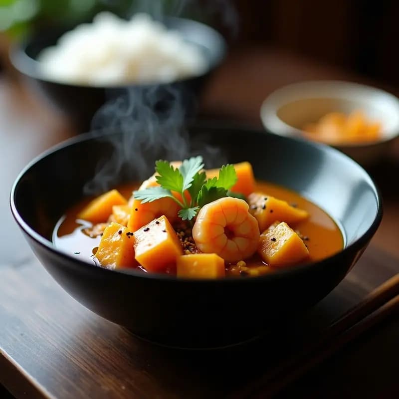 Curry Japonés de Garnelen y Batata: Receta Rápida en Thermomix