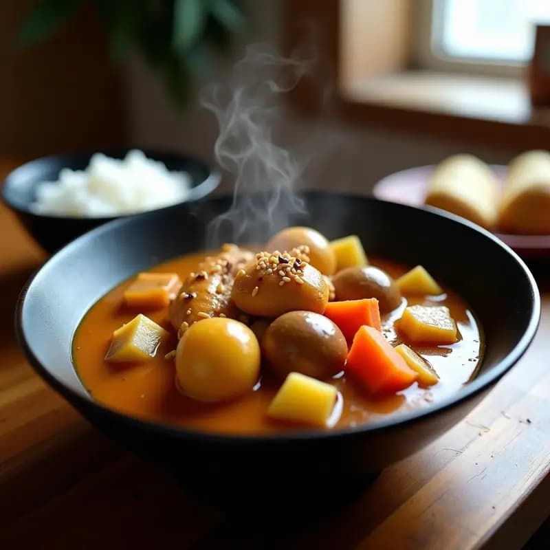 Curry Japonés con Pollo y Castañas: Receta Reconfortante en Olla Express
