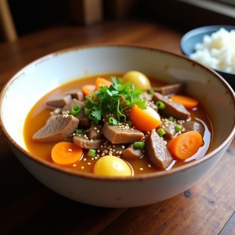 Curry Japonés de Ternera y Zanahoria: Receta en Olla Express con Toque Umami