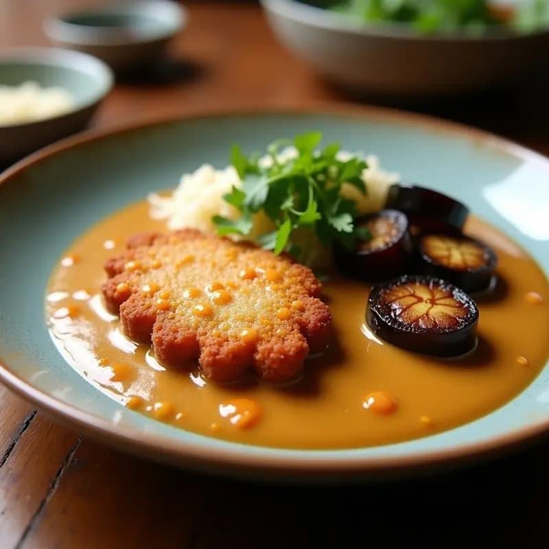 Curry Japonés Katsu con Berenjena en Lugar de Carne: Receta Vegana y Crujiente