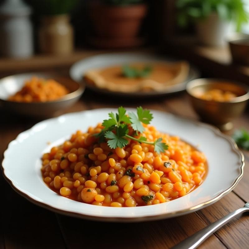 Curry de Lentejas Rojas y Coco: Receta en Olla Lenta con Sabor Profundo