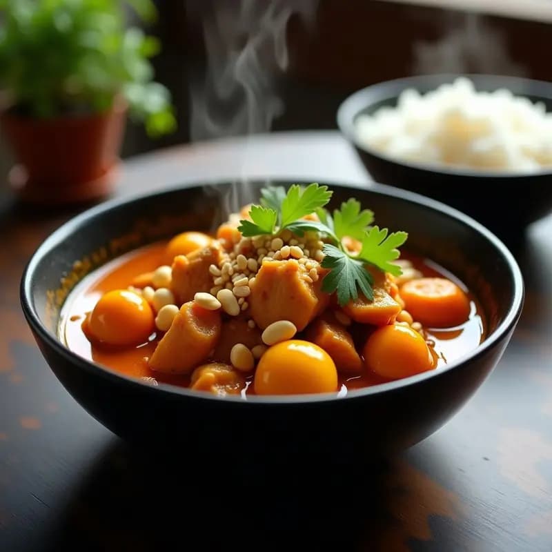 Curry Malasio de Pollo y Lichi: Receta Dulce-Salada con Toque Exótico