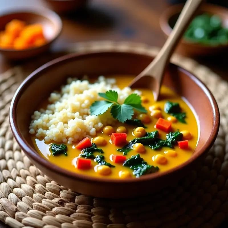 Curry de Rocoto y Quinoa Vegano: Receta Peruana Alta en Proteína en 30 Minutos