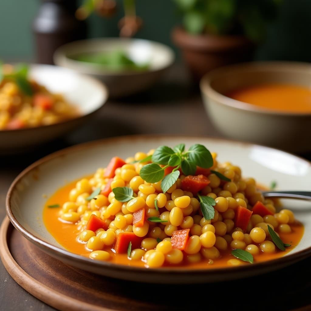 Curry Rojizo de Lentejas y Coco: Receta en Olla Express con Toque Tailandés en 25 Minutos