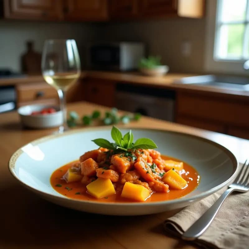 Curry Rojo Tailandés con Calabaza Butternut: Receta Vegana en Olla Rápida con Toque Cremoso