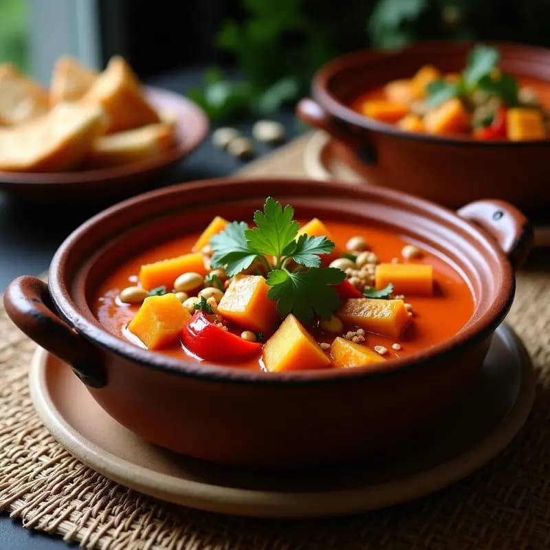 Curry Rojo Tailandés con Calabaza y Tofu: Receta Vegana y Keto en Cazuela