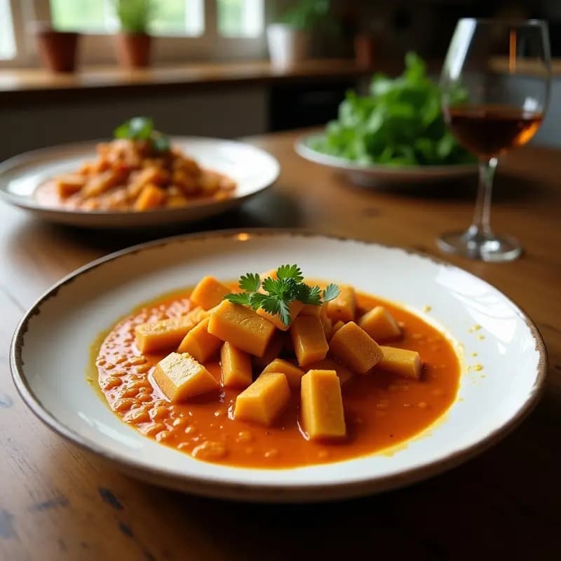 Curry Rojo Tailandés con Tofu: Estofado Picante y Cremoso en 30 Minutos
