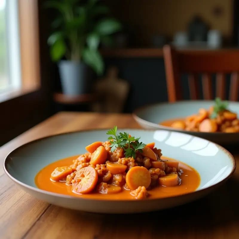 Curry Rojo Tailandés con Lentejas y Rocoto: Receta Vegana Picante en 25 Min