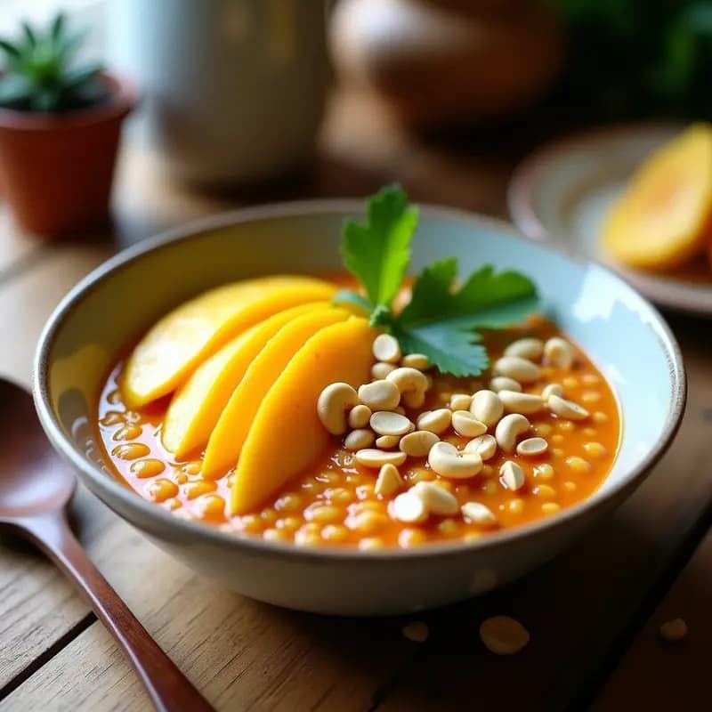 Curry Rojo Tailandés en Overnight Oats: Receta Vegana Express para Desayunos con Toque Exótico
