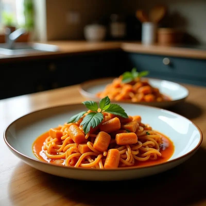 Curry Rojo Tailandés con Seitán: Receta Rápida y Alta en Proteína para Tupper