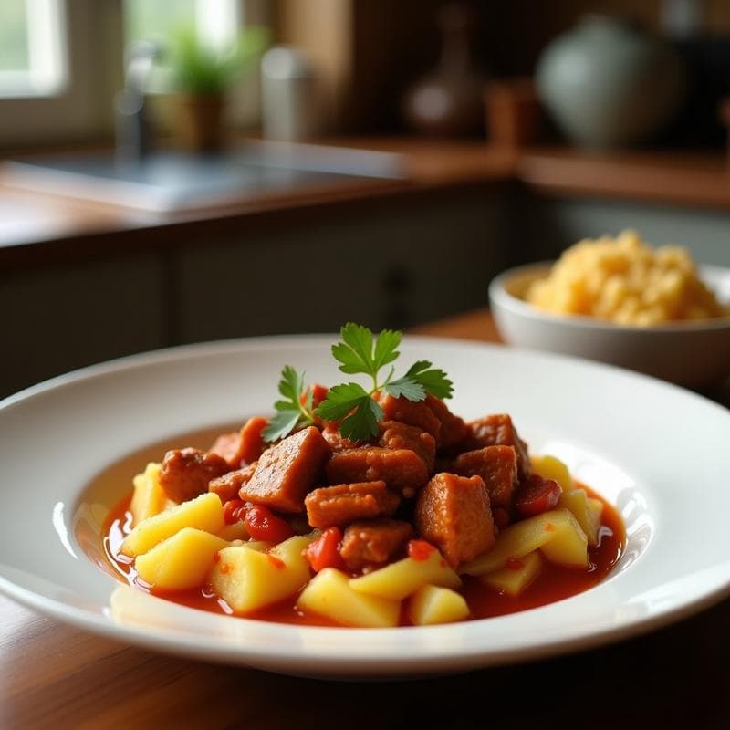 Curry Rojo Tailandés con Ternera y Batata: Receta Fácil y Nutritiva en 30 Minutos