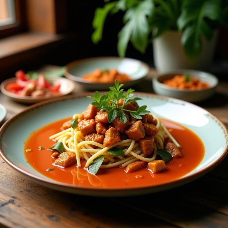 Curry Rojo Tailandés con Ternera y Pak Choi: Receta Authentica en 30 Minutos