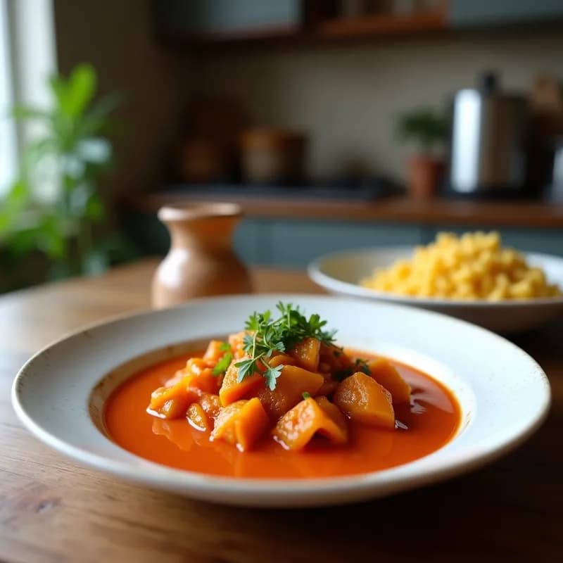 Curry Rojo Tailandés con Verniega: Receta Auténtica en 20 Minutos con Toque Picante