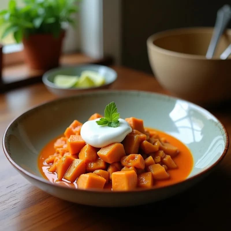 Curry Rojo Tailandés con Yogur Griego: Receta Cremosa y Picante en 30 Minutos