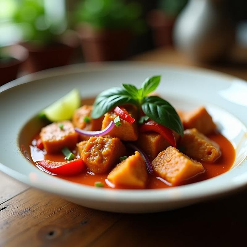 Curry Rojo de Ternera en Airfryer: Receta Keto Alta en Proteína y Sin Azúcar