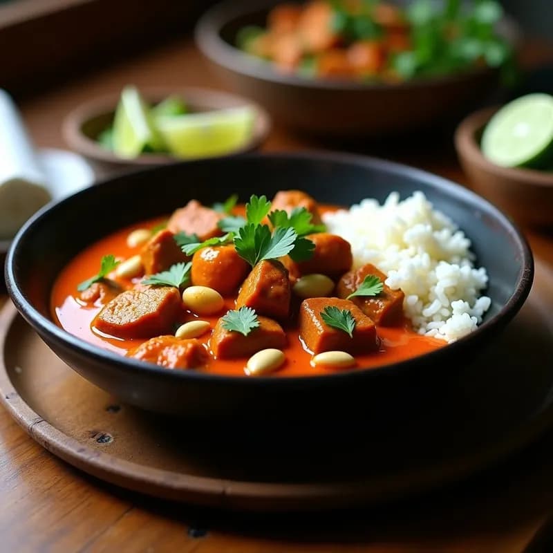 Curry Rojo de Ternera con Cacahuetes: Receta en Olla Express y Alta en Proteína