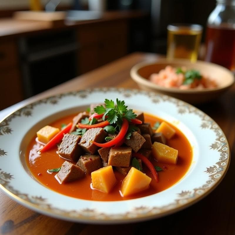 Curry Rojo de Ternera y Coco: Receta en Thermomix con Toque tailandés en 35 Minutos