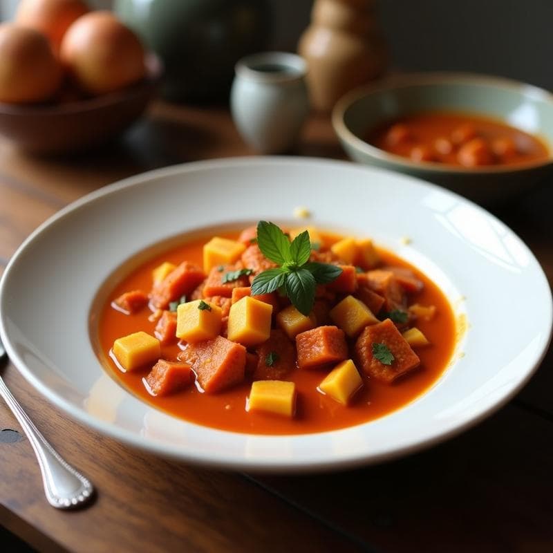 Curry Rojo de Ternera en Olla Lenta: RecetaTailandesa con Sabor Profundo y Jugoso