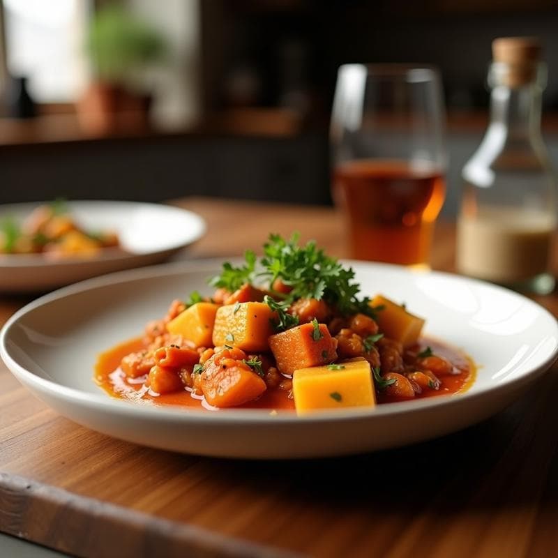 Curry Rojo de Ternera y Tofu: Receta en Airfryer con Textura Crujiente en 25 Minutos
