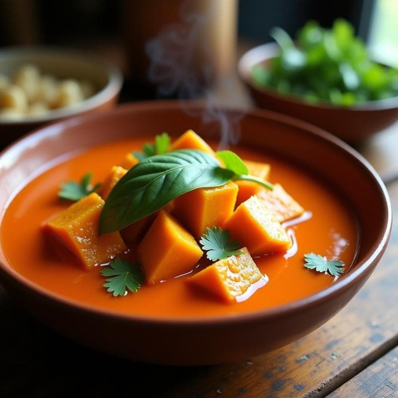 Curry Rojo Vegano con Calabaza y Tofu: Receta Tailandesas en 30 Minutos con Sabor Umami