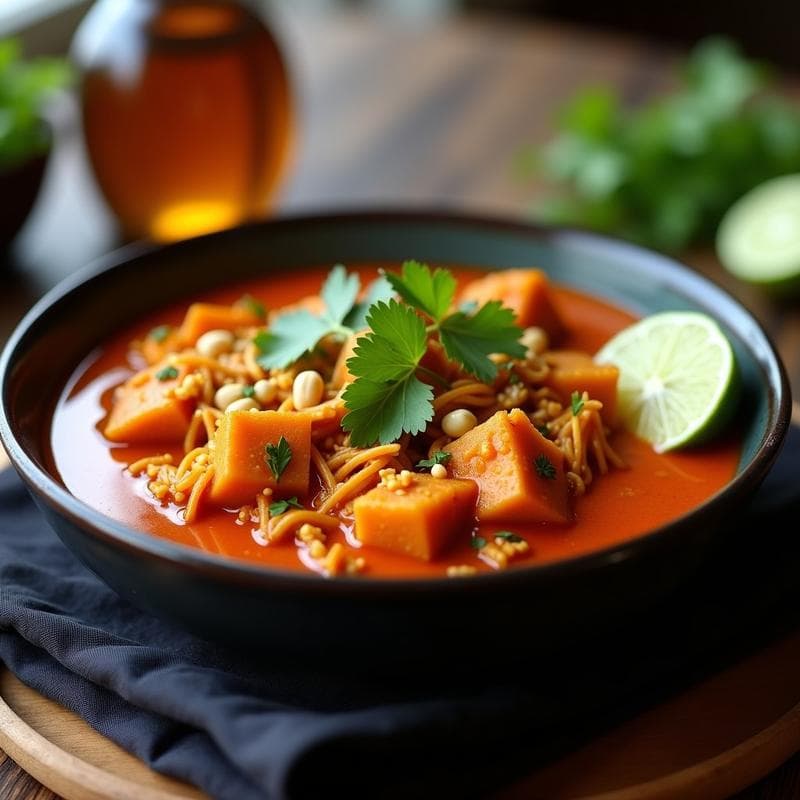 Curry Rojo Vegano con Jackfruit: Receta en Airfryer con Umami Explosivo en 25 Minutos