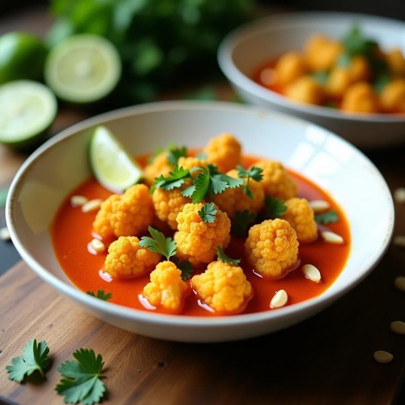 Curry Thai de Coliflor en Airfryer: Receta Crujiente y Sin Gluten en 20 Minutos