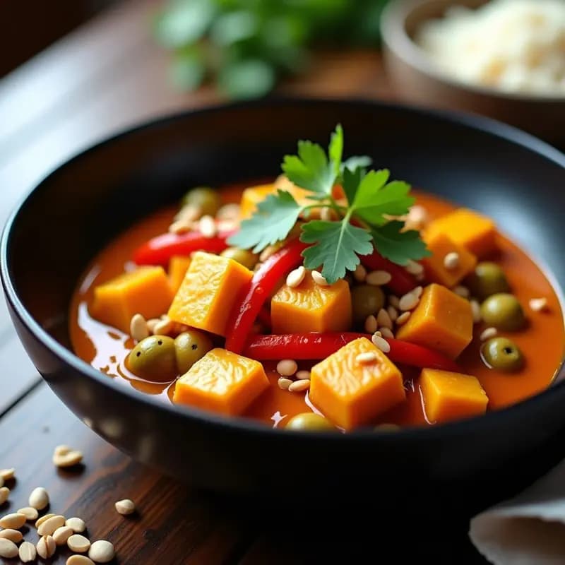 Curry Thai con Pasta de Calabaza Butternut: Receta Vegana Rápida en 25 Minutos