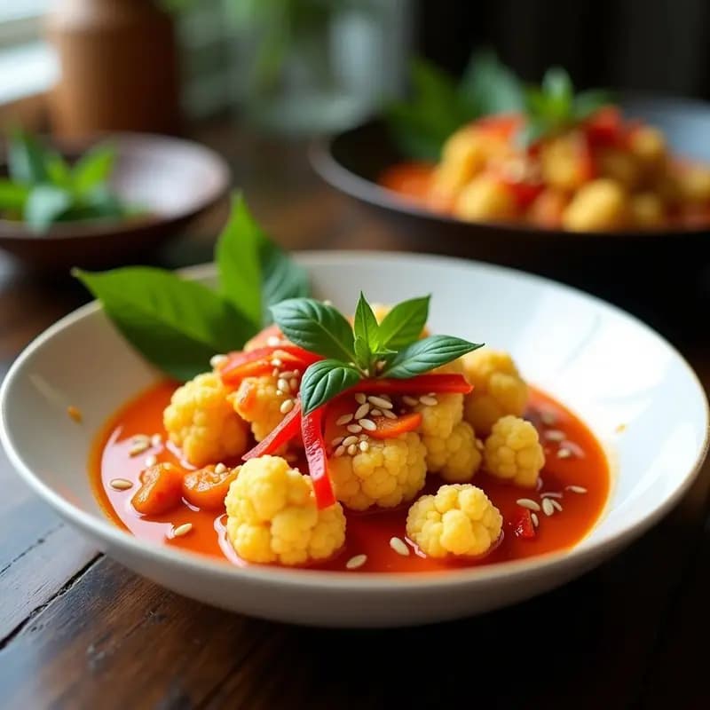 Curry Tailandés de Coliflor y Paste: Receta Keto en 25 Minutos con Sabor Auténtico