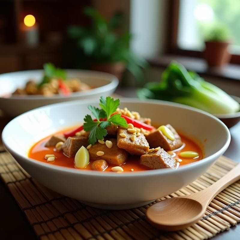 Curry Thai de Ternera y Pak Choi: Receta Auténtica en Airfryer en 25 Minutos