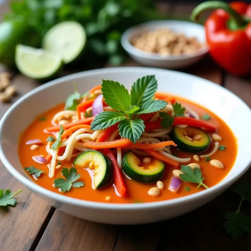 Curry Thai de Verano: Receta Fría Sin Cocción con Toque Picante