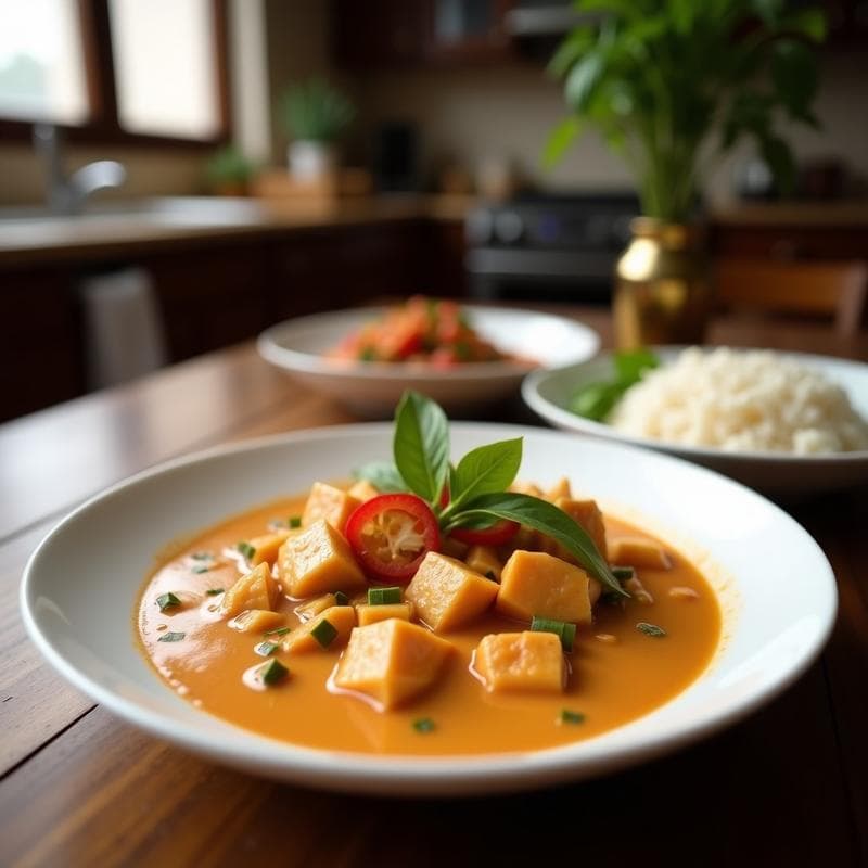 Curry Thai de Verniz de Coco: Receta en Airfryer con Toque Cremoso y Picante