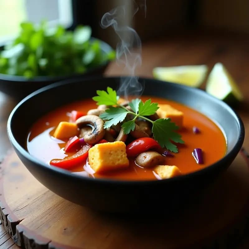 Curry Tailandés de Verniz con Leche de Anacardo: Receta Vegana en 25 Minutos y Sin Lácteos