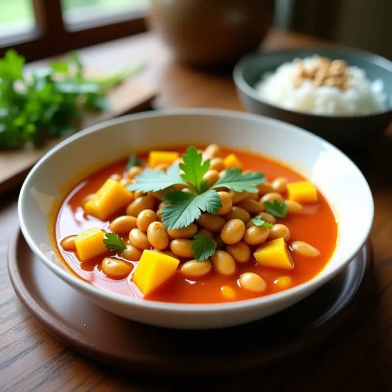Curry Thai de Verniz con Mango: Receta Vegana en 25 Minutos con Sabores Exóticos
