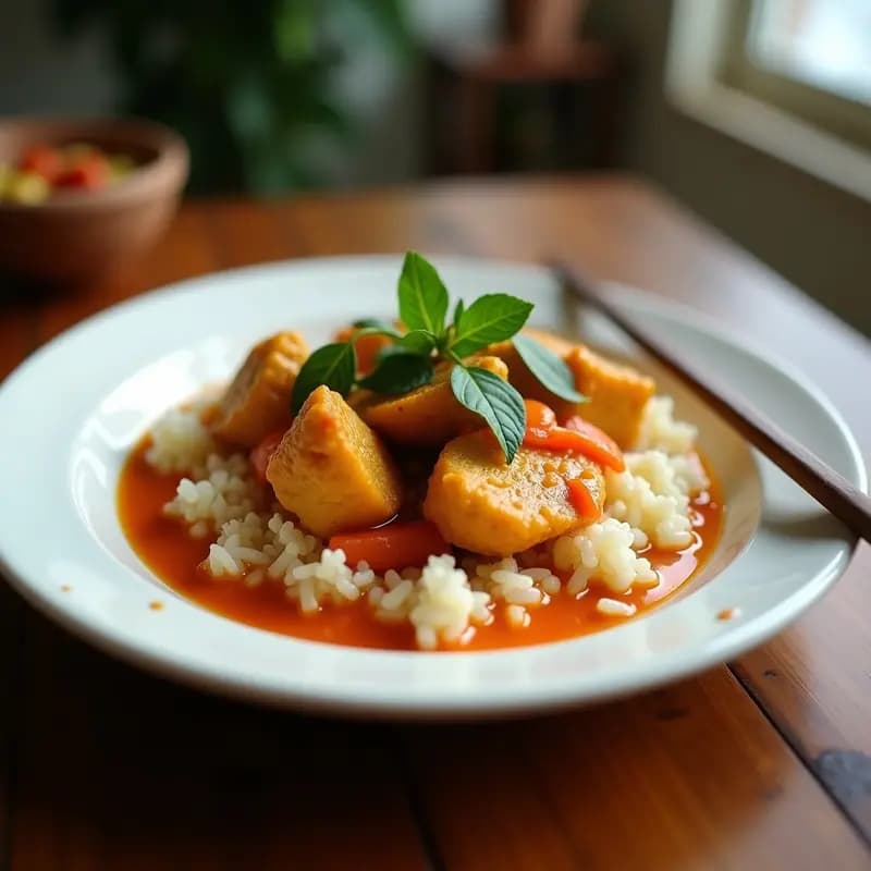 Curry Thai de Verniza con Pollito: Receta en Airfryer en 20 Minutos con Toque Exótico