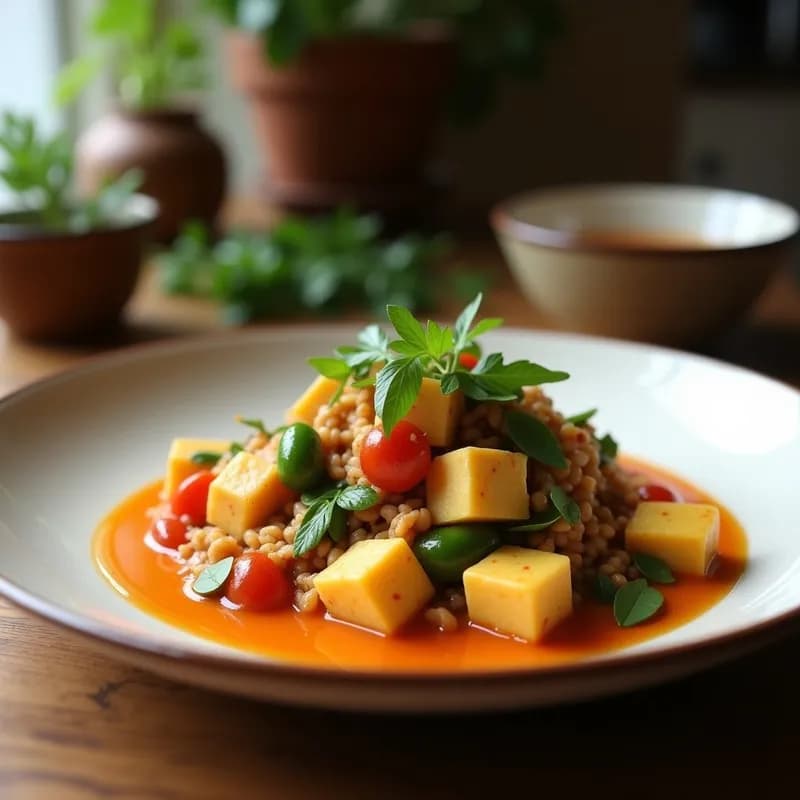 Curry Thai de Verniza con Verduras y Tofu: Receta Vegana en 25 Minutos