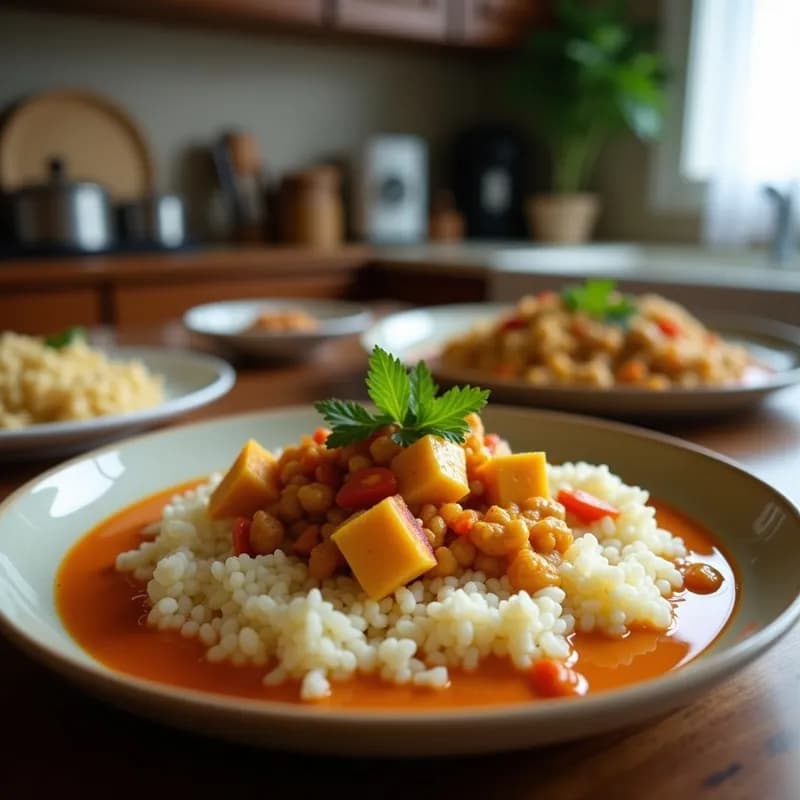 Curry Thai de Vernizo con Piña Colada: Receta Exótica en 25 Minutos con Toque Tropical