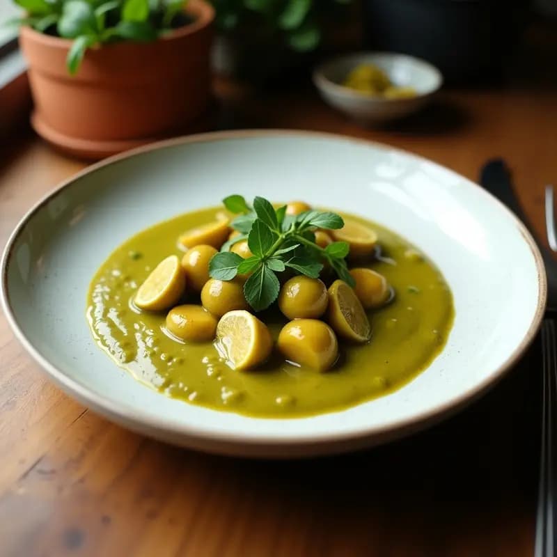 Curry Verde Tailandés con Berenjenas y Bambú: Receta Vegana en Wok